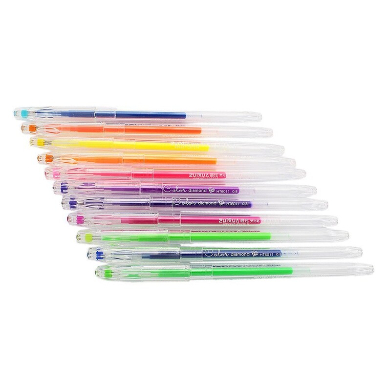 Cute Gel Pens; Adult Coloring Books 12 Coloring Book Kawaii Art Drawing 0.8mm Tips Bible Study Planner Scrapbooking Gel Pens; Neon