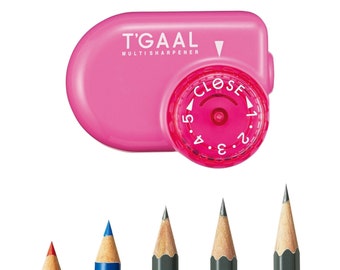 Adjustable Angle Pencil Sharpener; Japanese Stationary, Kutsuwa STAD, Pink