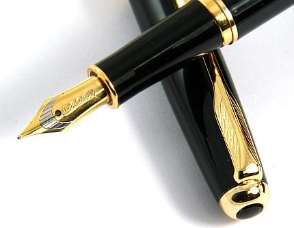 Le Stylo à Encre Fountain Pen 14K Gold Nib Black Fountain - Etsy