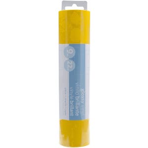 Yellow Glossy Permanent Vinyl, Self-Adhesive; Decals, Labels, etc. For Cricut, Silhouette, or cut by hand; 9&quot; x 10&#39; Vinyl Sheet, Roll