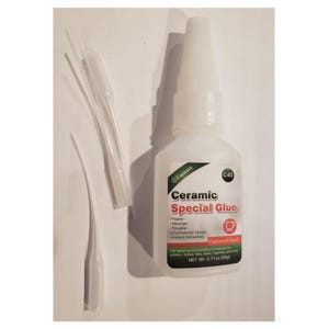 Ceramic Glue, Instant Ceramic Super Glue, Adhesive, Cement for Porcelain, Pottery, Dishes, Tiles Repair, Fast Drying, Heat Resistant