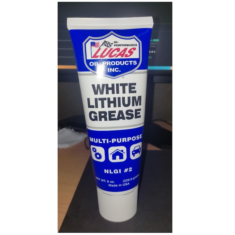 Lucas Oil White Lithium Grease Lubricant Lube, 8oz, LUC10533