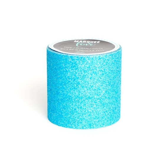 Light Blue Glitter Adhesive Decorative Tape 2 50mm X Etsy