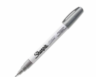 Silver Sharpie Paint Marker; Sharpie Oil Based Marker, Extra Fine Tip Pen; Illustration, Drawing, Blending, Shading, Arts, Craft