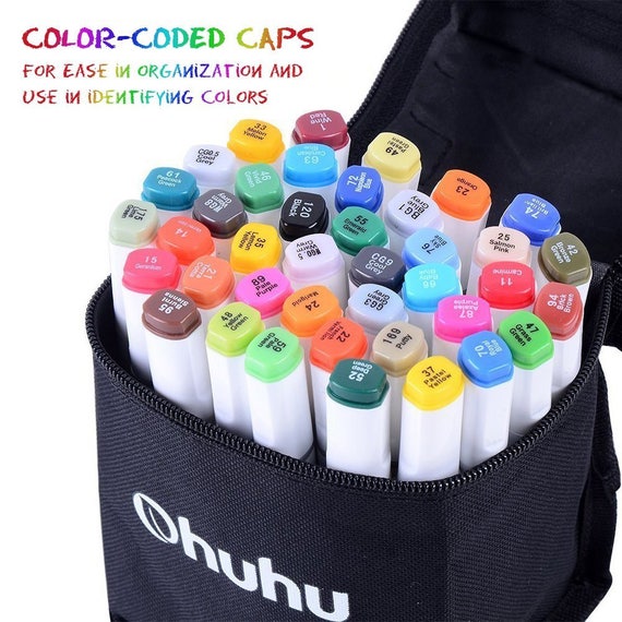 60 Colors Set Markers Pen Marker Pen Black, Size: 60pcs