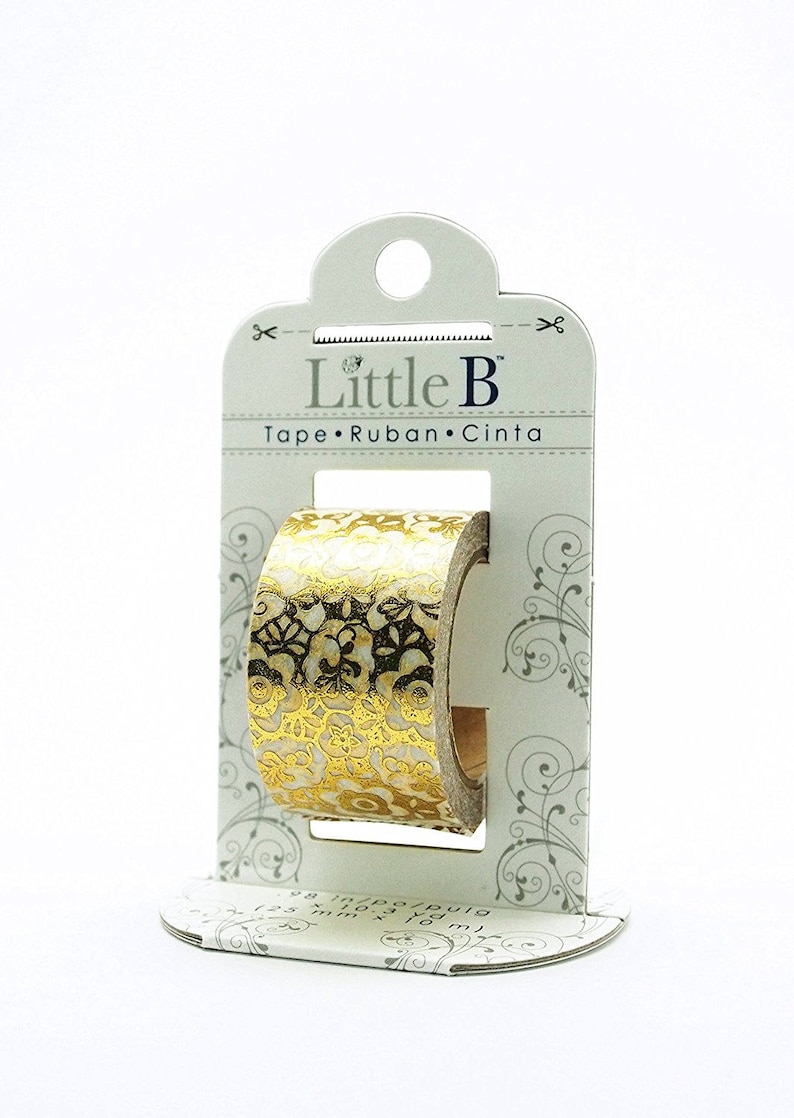 Card Making Planners 0.98 10 Meters Golden Floral Foil Paper Tape x 11 Yards Wedding Scrapbooking Washi Tape Gift Wrapping 25mm