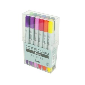 Pennarelli Copic Ciao, set di colori base; Copic Ciao Marker Set di 12 penne IB12