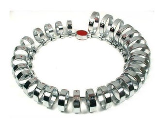 Medidor de anillos ancho de acero; medidor de anillos de calidad profesional para joyeros; tallas 1-15 en EE. UU.
