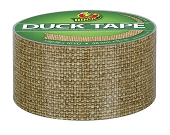 Burlap Printed Duct Tape, 1.88" (48mm) x 10Y (9M) Decorations, Gift Wrapping, Planners, Scrapbooking, Card Making, Embossing