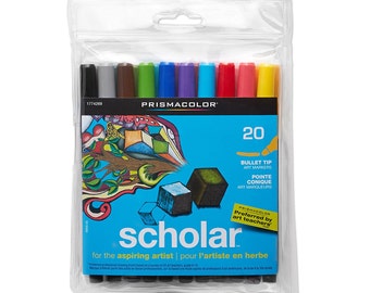 20 Prismacolor Markers, Bullet Tip, Point Prismacolor Scholar Art