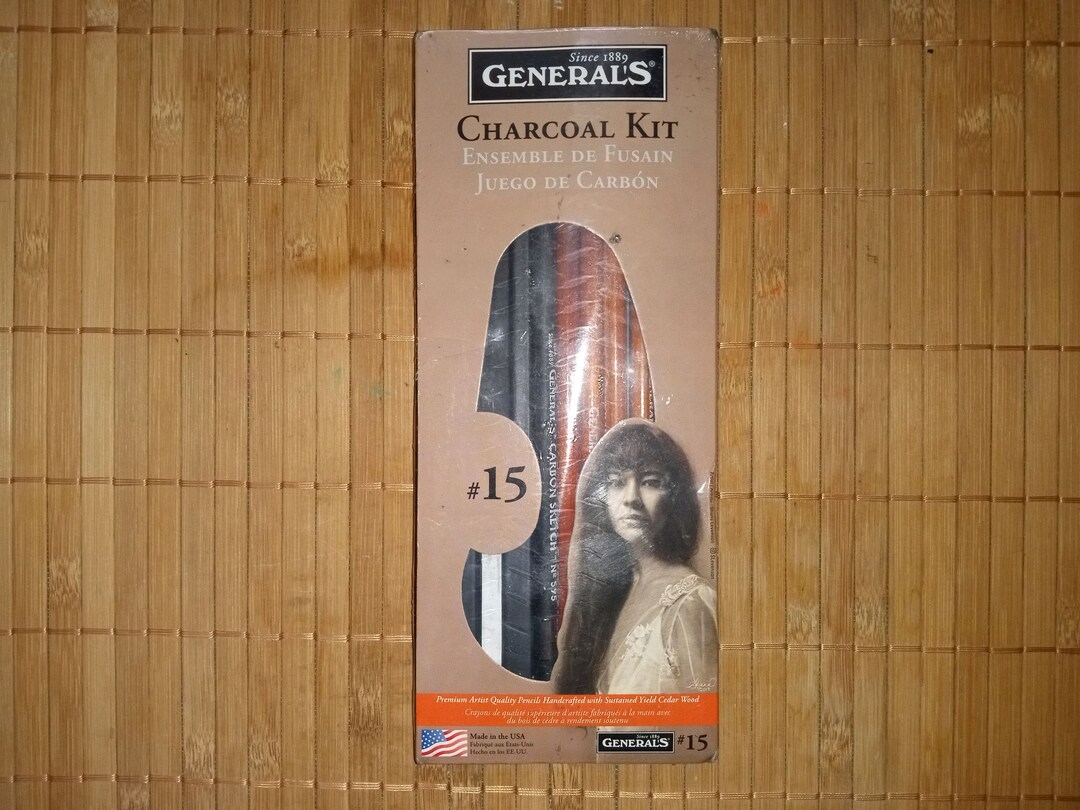 Kit Carboncino General's 11 Pezzi - Per Disegno E Schizzi Con Gomma E Portamine