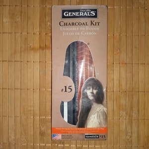 General Charcoal Pencil Sketch Kit #15, Sketching Drawing Set, Drawing Kit