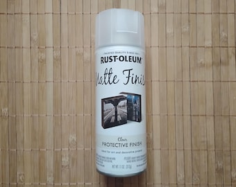 Rust-Oleum 267028 Clear Matte Specialty Finish Coating Varnish Sealant Topcoat Spray Aerosol, 11oz