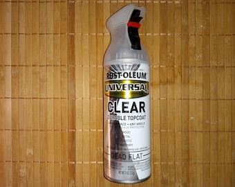 Dead Flat Clear Rust-Oleum Universal All Surface Clear Topcoat Aerosol Spray, 11oz, 312g, 302151