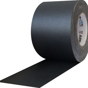 Ruban adhésif extra large noir ; Ruban adhésif résistant non réfléchissant, imperméable et polyvalent de qualité professionnelle, 4 po x 55 vg