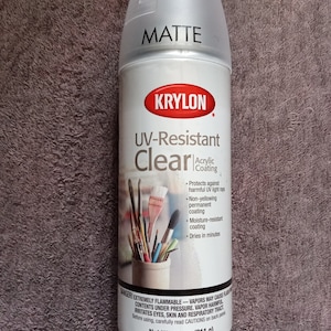 Krylon UV-Resistant Clear Matte Coating Varnish Sealant; Krylon UV Resistant K01309, lakiery artystyczne i bezbarwne w aerozolu, 11 uncji