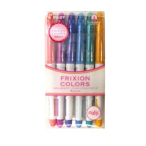 Pilot Frixion Erasable Markers, 6 Colors; Pilot Erasable Frixion Marker; Coloring Bible Study Journaling Planer Pens Markers Highlighters
