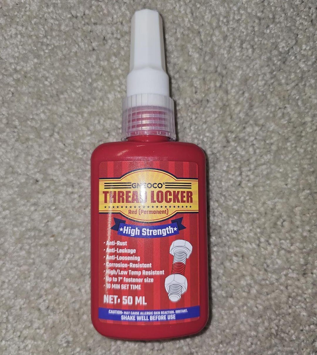 Thread Lock Red, Threadlocker High Strength, Permanent Thread Locker ...