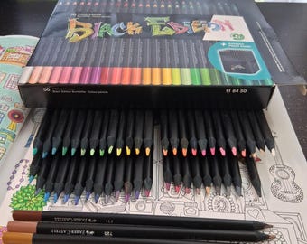 50 Colored Pencils Art Set; Faber-Castell Black Edition Color Pencils, FC116450