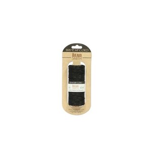 May include: A spool of black hemp cord packaged on a brown card with the text "Hemp Cord" and "The Bead Smith" printed on it.