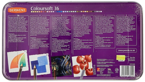 Derwent Drawing Set of 36 Colored Pencils; Thick, Creamy 4mm