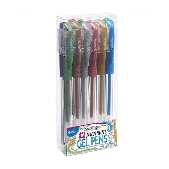 12 Coloring Gel Pens Adult Coloring Books, Drawing, Bible Study, Planner,  Scrapbooking Metallic Artist Quality Gel Pens 