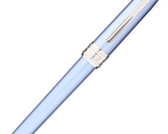 Frosty Blue Platinum Plaisir Fountain Pen, Medium Nib Fountain Pen, Ink Pen for Writing, Calligraphy, Drawing, Inking
