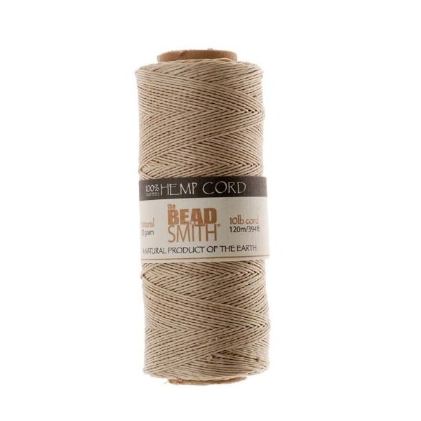 Natürliche Beige 0,5 mm natürliche Hanf Twine Perlenschnur. 120 Meter 394 Fuß lang