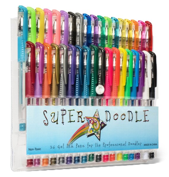36 Coloring Gel Pens Adult Coloring Books, Drawing, Bible Study, Planner,  Scrapbooking Gel Pens Neon, Pastel, Metallic, Glitter 