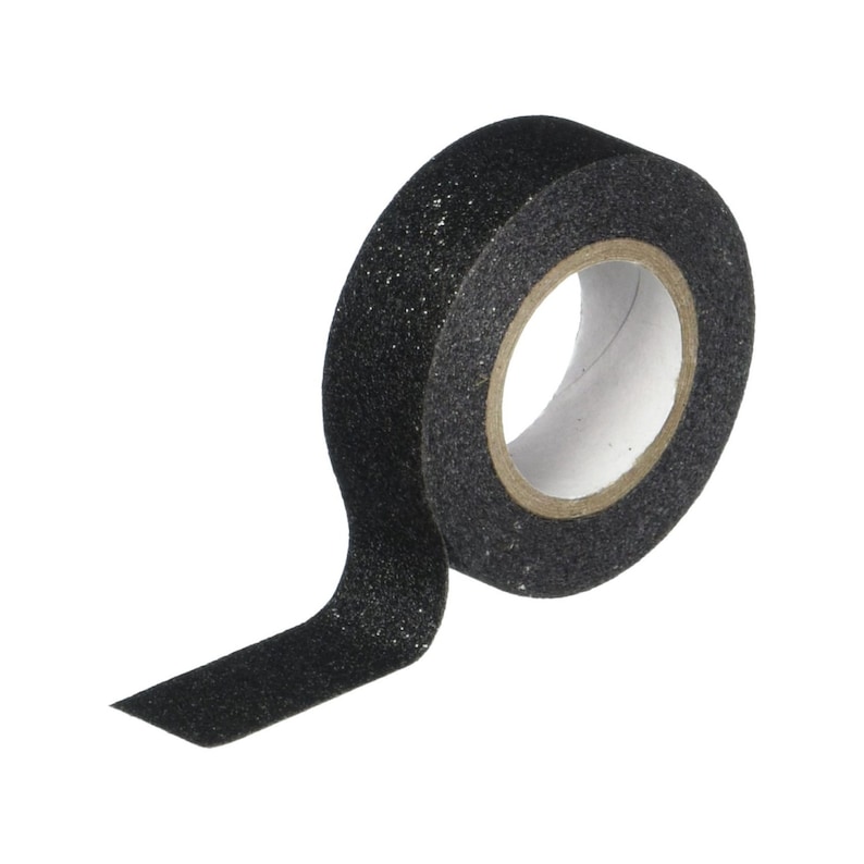 Decorations Gift Wrapping Scrapbooking Card Making 5 Meters 15mm x 5.4 Yards 0.59 Decorative Paper Tape Black Glitter