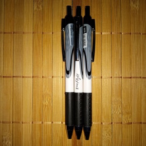 3 canetas esferográficas pretas Zebra Z-Grip Flight Stick, clássicas, ponta em negrito de 1,2 mm, ponta, ZGrip, 21910, 25512