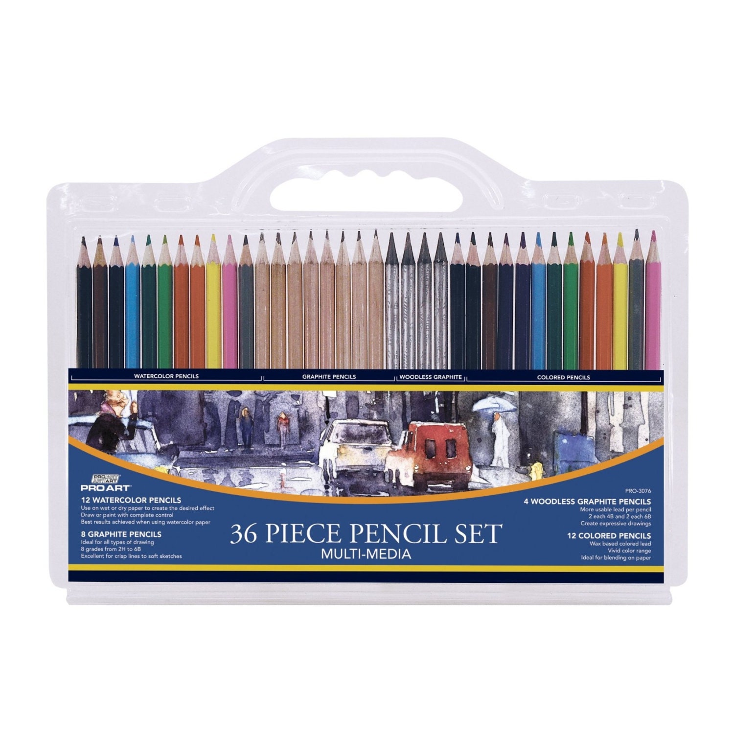 Pro Art 36-Piece Artist Pencil Set