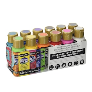 Americana Acrylic Paint Set; 12 Piece Acrylic Paint Art Set