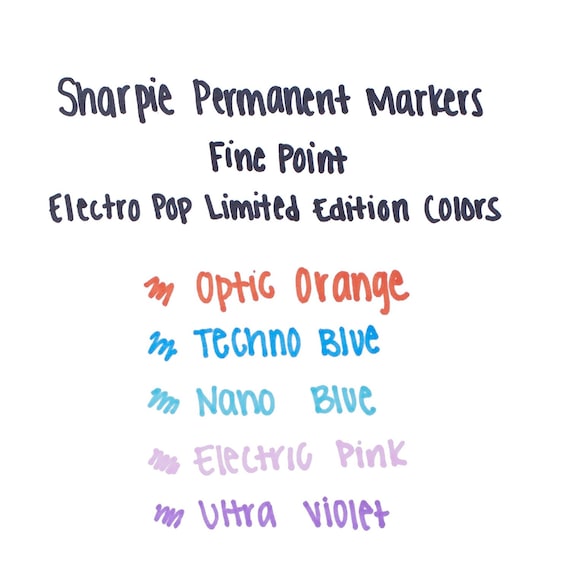Sharpie Electro Pop Permanent Markers, Ultra Fine Point, Assorted Colors,  24 Count 