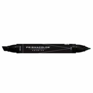 May include: Black and green Prismacolor Premier dual-tip marker with the text "Prismacolor Premier" on the barrel.