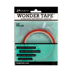 Doorzichtige dubbelzijdige permanente plakband, 1/4" (6 mm) x 15 voet (4,5 meter), hittebestendig, plakboek, decoraties, kaarten maken