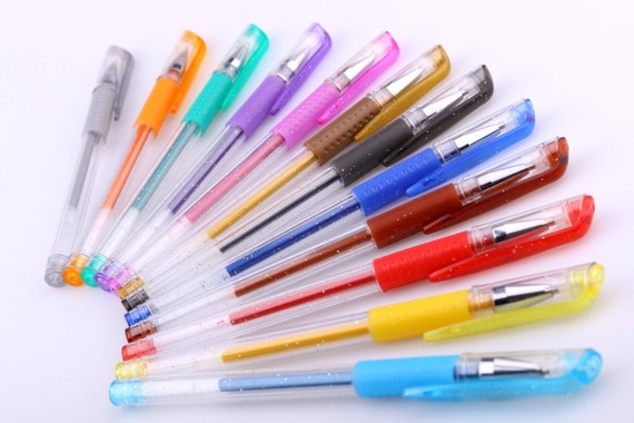 12 Coloring Gel Pens Adult Coloring Books, Drawing, Bible Study, Planner,  Scrapbooking Metallic Artist Quality Gel Pens 
