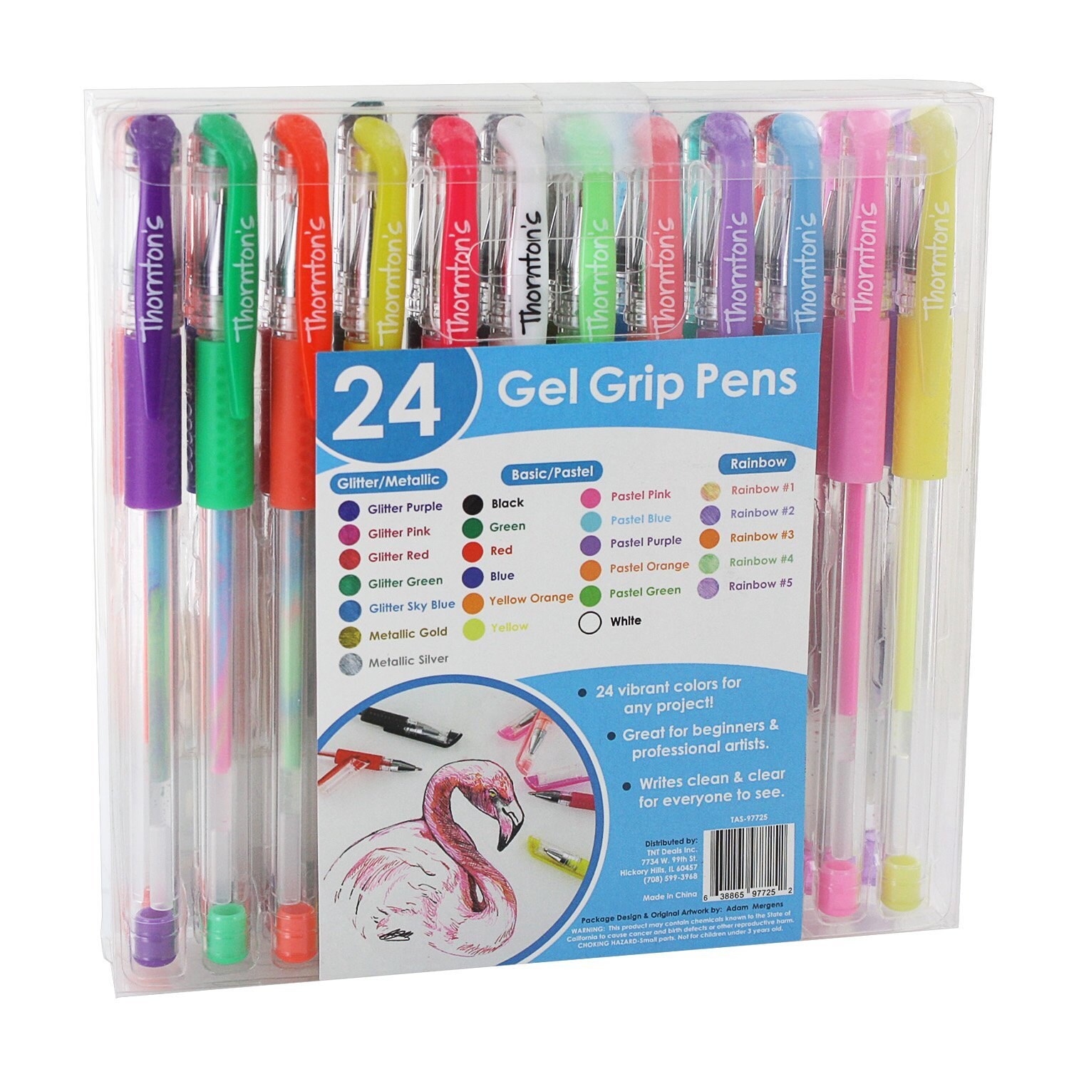 VaOlA ART Colored Pens 30 Psc Glitter Gel Pens for Kids Colorful Pens for Spirograph Deluxe Design Set