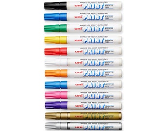 Sanford - Uni-Paint Markers, Fine Point, Assorted - 12/Set