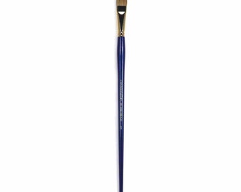 Connoisseur Flat #18 Red Sable Gold Taklon Mix Paint Brush for Oil & Acrylic Superior Shape Retention; Art, Painting, Watercolor, Face Paint