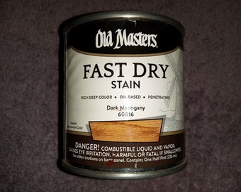 Old Masters Fast Dry Stain Dark Mahogany 60816; 8 fl oz 1/2 pt 236ml