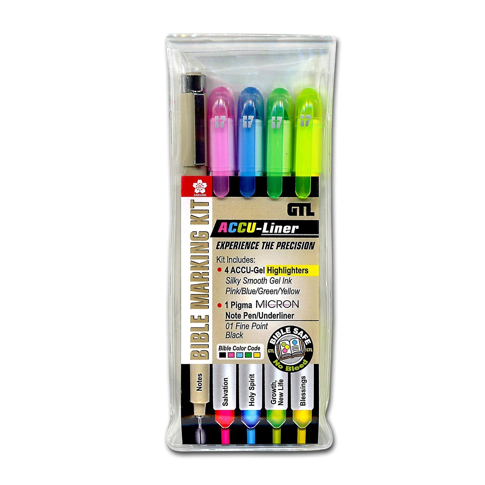 WUXIPREP Bible Study Kit With Bloodless Highlighters, Pens, Sticky Notes & More - Christian Gift Set For Journaling & Scripture Marking