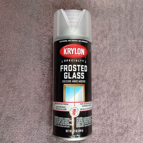 Krylon I00810 Frosted Glass Speciality Aerosol Spray Paint, Glass Frosting 12 Ounce Spray Can, 810 White