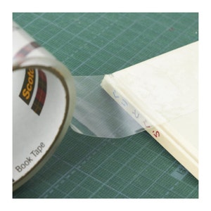 Scotch Book Tape, 2&quot; x 15 Yards, Repair Reinforce Protect Cover Book Edges Surfaces of Books Magazines Record Album