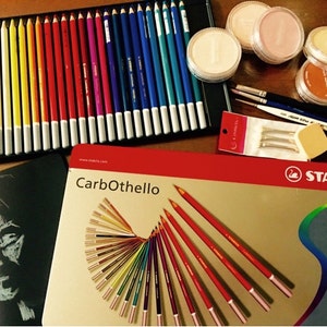 12 Stabilo Chalk Pastel Coloring Pencils Set 12 Stabilo Carb-othello  Brilliant Color Pastel Pencils Drawing, Manga. 