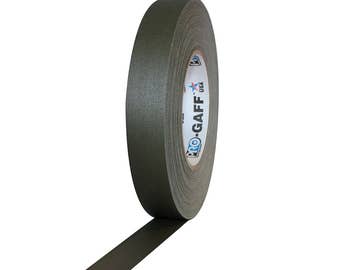 Olive Drab Gaffer Tape; 1inx55yd Heavy Duty Pro Grade Gaffer's Non-Reflective, Waterproof, Multipurpose Tape; Stronger than Duct Tape