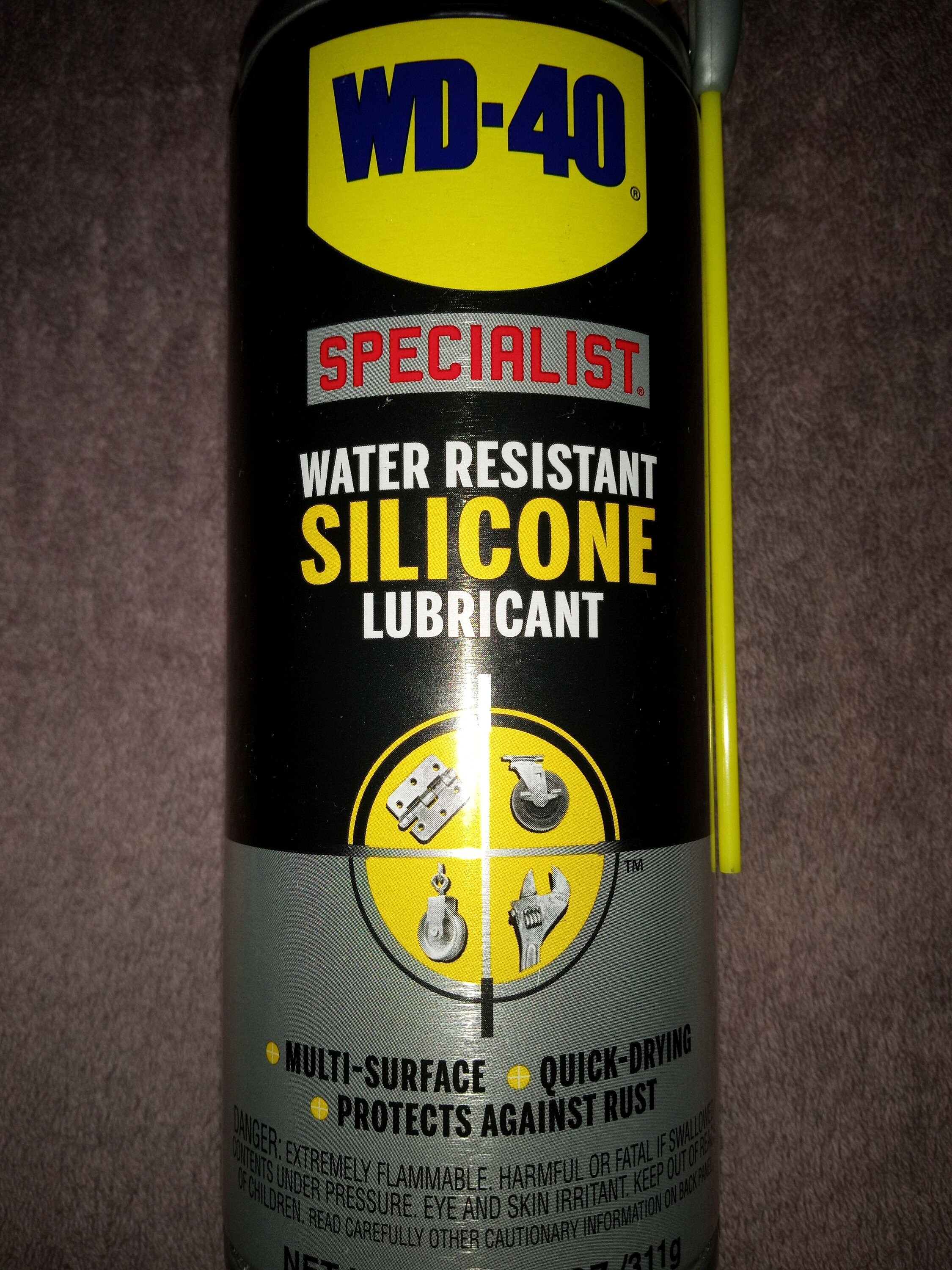 WD-40 Specialist Water Resistant Silicone Lubricant Spray, Smart Straw,  300012, 11 Oz