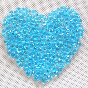 2000 diamantes acrílicos azul-turquesa escuro; 6 mm, decorações de casamento, ornamentos, enchimentos de vasos brilhantes, decorações de confete para chá de panela