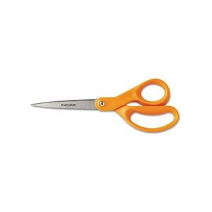 Tesouras para artesanato em tecido; Costura Quilting Bordado Papel; Fiskars Tesoura reta de ponta pontiaguda de 8 polegadas para corte limpo