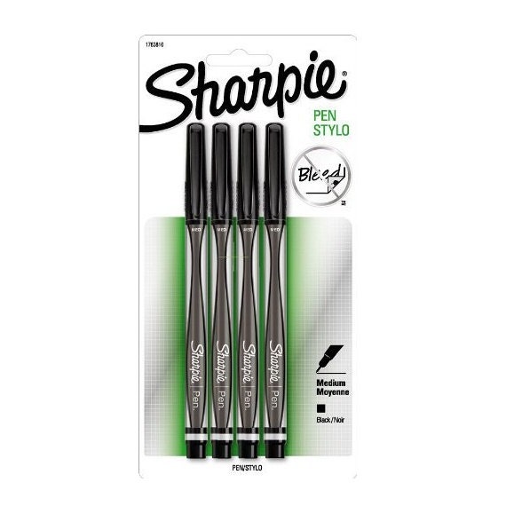 Sharpie Felt Tip Pens, Fine Point (0.4mm), Black, 8 Count 